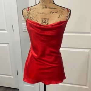 Gorgeous red silk tank